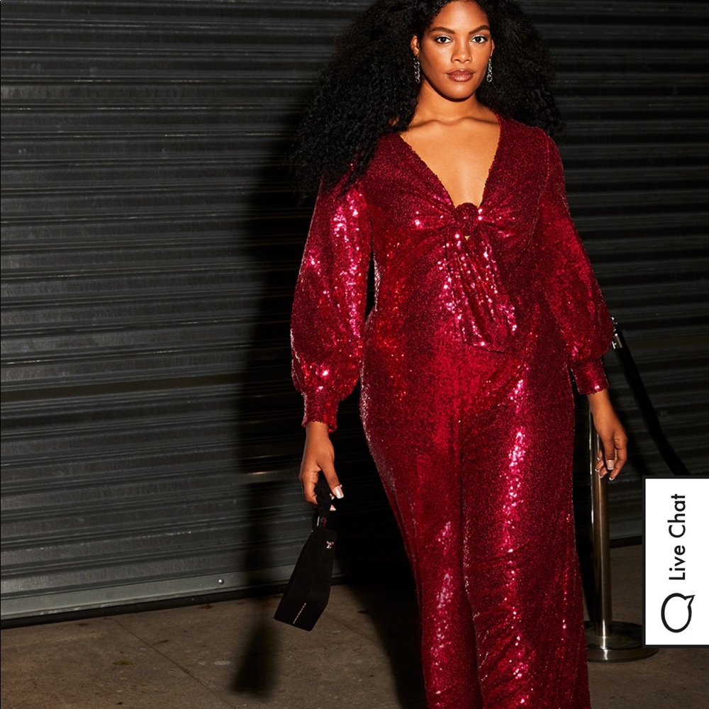 Holiday Dressing- Eloquii Sequin Jumpsuit